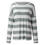 Toimothcn Womens Stripe Pullover Tops Loose Casual Long Sleeve T-Shirt Blouses