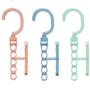 10pcs Random Color Coat Hangers for Clothes Creative Rotating Handle 5-Hole Windproof Hook Baby Wardrobe