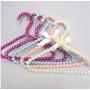 5pcs Random Color 20cm Children Pearl Hanger Fashion Dog Hangers for Clothes Baby Pearl Plastic Pet Hangers Decoration