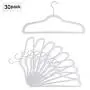 NUOKING Plastic Hanger, Ultra Thin with Non-Slip Rubber Coating Hanger,360 Degree Swivel Hook, Wider Size Hanger, Nonslip Clothes Hangers,30 Packs (White)