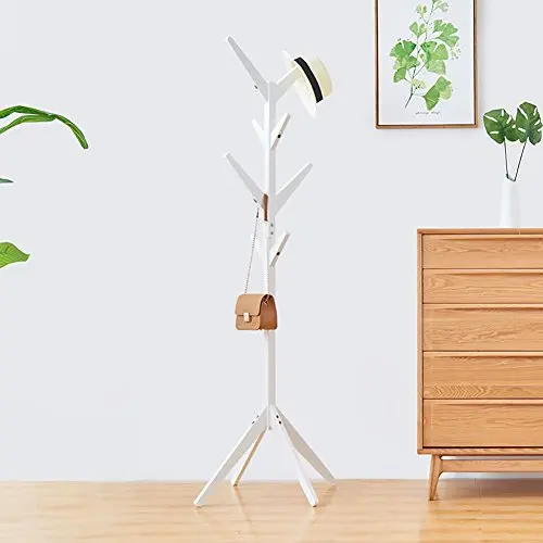 LFF-Coat Rack LFF- Simple Modern European Style Four Corner Base Assembly Solid Wood Hangers Landing Simple Clothes Shelf Home Bedroom 4545175cm (Color : White) LFF-Coat Rack LFF- Simple Modern European Style Four Corner Base Assembly Solid Wood Hangers Landing Simple Clothes Shelf Home Bedroom 4545175cm (Color : White)