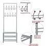 Iusun Coat Rack with 3-Tier Shoe Bench Stand Hall Entryway Storage Shelf Look Accent Furniture for Clothes Hat Bag Hanger Floor Bedroom Multi-Function Simple Clothes Rack-Ship from USA