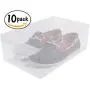 Greenco Clear Foldable Shoe Storage Boxes-10 Pack Greenco Clear Foldable Shoe Storage Boxes-10 Pack