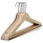 Clothes Hanger Pack of 10 Hangers-4321cm with Natural Finish Heavy Duty Wood with Chrome Hook for Indoors Pants Hangers (Color : Natural, Size : 4321cm) Clothes Hanger Pack of 10 Hangers-4321cm with Natural Finish Heavy Duty Wood with Chrome Hook for Indoors Pants Hangers (Color : Natural, Size : 4321cm)