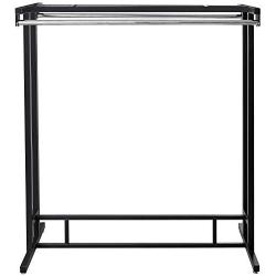 MyGift Stainless Steel Double Rod Hangrail Department Store Style Clothes/Garment Floor Display Rack