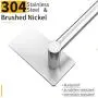 LuckIn 32 Inch Towel Bar Self Adhesive Towel Rod, No Drill Towel Holder Self Stick Wall Towel Rod, Stainless Steel Towel Hanger Rail Damage Free Hanging for Bathroom, TR016032S