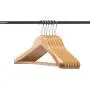 A1 Hangers Natural wooden hangers (Set of 6) Extra thick clothes hangers for coat hanger and suit hangers
