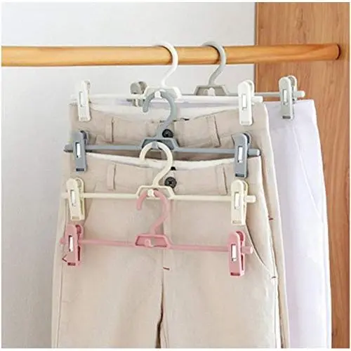 10pcs Random Color Multifunction Anti-Slip Clothes Hanger with Clips Hooks Pants Drying Rack Clothes Storage Holder Organizer 10pcs Random Color Multifunction Anti-Slip Clothes Hanger with Clips Hooks Pants Drying Rack Clothes Storage Holder Organizer