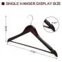 JS HOME Suit/Coat Hangers, Solid Wood Pants/Trousers Hangers with Notched Cut Shoulder, Non-Slip Tube for Pant Bar, Walnut Finish - 18 Pack JS HOME Suit/Coat Hangers, Solid Wood Pants/Trousers Hangers with Notched Cut Shoulder, Non-Slip Tube for Pant Bar, Walnut Finish - 18 Pack