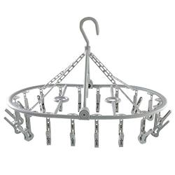 HJYPYJ Magic Hanger,Multi-Clip Windproof Magical Hangers,Detachable PP Hanger,Space-Saving Organizer Hangers, Not Easily Deformed/Gray / 55x34x26cm