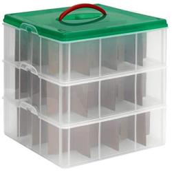 Snapware Snap N Stack Square 3-Tier Seasonal Ornament Storage Container, 13 by 13-Inch