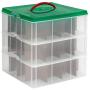 Snapware Snap N Stack Square 3-Tier Seasonal Ornament Storage Container, 13 by 13-Inch
