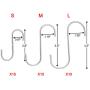 EAONE 40 Pack S Shaped Hooks 3 Sizes, Heavy Duty Stainless Steel S Hooks Rack Hangers for Hanging Kitchenware Pan Pots Utensils Clothes Bags Towels Plants, Silver EAONE 40 Pack S Shaped Hooks 3 Sizes, Heavy Duty Stainless Steel S Hooks Rack Hangers for Hanging Kitchenware Pan Pots Utensils Clothes Bags Towels Plants, Silver