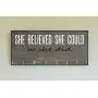 Race Medal Holder/Running Medal Hanger SHE BELIEVED SHE COULD SO SHE DID- Wood Wall Mounted Medal Organizer. CUSTOMIZATION Available