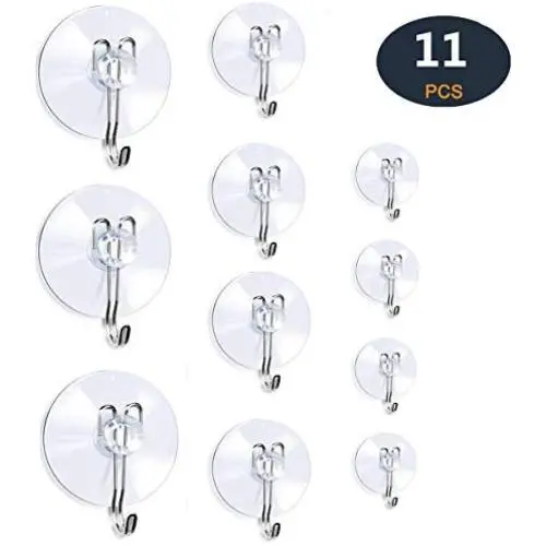 DSMY 11 Pack Suction Cup Wall Hooks, Home Kitchen Bathroom Wall Towel Robe Hangers, Utility Hooks, Hanging Supplies DSMY 11 Pack Suction Cup Wall Hooks, Home Kitchen Bathroom Wall Towel Robe Hangers, Utility Hooks, Hanging Supplies
