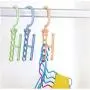 Plastic 5 Circle Multilayer Windproof Clothes Hanger 10pcs Color Random Storage Racks Buckle Hanger Anti-Slip Home