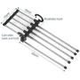 5 in 1 Level Stainless Steel Racks Pants Hanger Clothes Closet Storage Organization Hanging Hanger Closet Organizer 5pcs Random Color