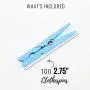 Just Artifacts 2.75-inch Craft Wood Clothespins/Peg Pins (100pc, Powder Blue)