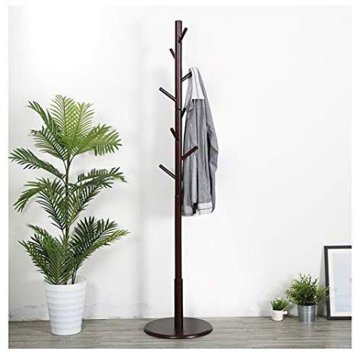 Barture-Coat rack Clothes Stand Hangers Rubber Wood Entryway Storage Shelf with Hooks Height 170cm Simple Installation 4 Colors (Color : Black) Barture-Coat rack Clothes Stand Hangers Rubber Wood Entryway Storage Shelf with Hooks Height 170cm Simple Installation 4 Colors (Color : Black)