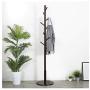 Barture-Coat rack Clothes Stand Hangers Rubber Wood Entryway Storage Shelf with Hooks Height 170cm Simple Installation 4 Colors (Color : Black) Barture-Coat rack Clothes Stand Hangers Rubber Wood Entryway Storage Shelf with Hooks Height 170cm Simple Installation 4 Colors (Color : Black)