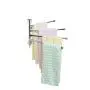 MyGift Wall Mounted Stainless Steel Swivel Towel Bar with 4 Swing Arm Hand Towel Drying Rack