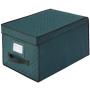 Elf Stor 83-DT5044 Green Christmas Ornament Storage Chest Holds 24 Balls w/ 4&quot Dividers, Case