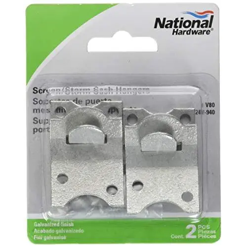 National Hardware N247-940 V80 Screen & Storm Sash Hangers in Galvanized, 2 Pack