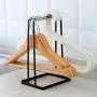 TOPBATHY Coat Hanger Stacker Stand Space Saver Clothes Hangers Holder Organiser Storage Black