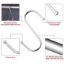 S Hooks for Hanging, Kmeivol 30 Pack S Hooks, Heavy Duty Metal S Hook, Stainless Steel Kitchen Pot Rack Hooks, Clothes, Bags, Towels, Cups, Plants Hooks for Kitchen, Bathroom, Garden, Work Shop