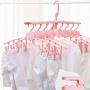 EvaroFly Multipurpose Portable Magic Folding Hanger, Save Space Storage Clothes Hanger, Household Travel Camping -White 52x42x25cm