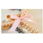 SAASNY Standard Hangers,Children Kids Pearl Beaded Bowknot Clothes Hangers with Trouser Bar Hangers,（Pack of 25） Pink Ideal for Home and Shops