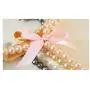 SAASNY Children Kids Pearl Beaded Bowknot Clothes Hangers with Trouser Bar Hangers,（Pack of 20） Pink Ideal for Home and Shops