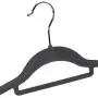 Zoyer Velvet Suit Hanger With Tie Bar (50 Pack) - Flocked Hangers Premium Heavy Duty Quality & Non Slip Hangers - Clothes Hangers - Gray