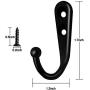 HiGift 20 Pieces Wall Mounted Coat Hooks Robe Hooks Cloth Hangers Coat Hangers Coat Hooks Rustic Hooks and 25 Pieces Screws for Bath Kitchen Garage Single Coat Hangers (White & Black Color)