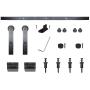 WINSOON 6FT Super Mini Sliding Barn Door Cabinet Hardware Kit for Double Doors TV Stands Small Wardrobe Cabinets, I Shape Hanger (NO Cabinet)