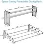 Tangkula Wall Mounted Laundry Drying Rack, Stainless Steel 8 Rods Collapsible Drying Rack, Home Folding Drying Rack, Expandable Wall Mount Laundry Clothes Drying Rack, 34&quotx24.5&quotx8.5", 60lb Capacity