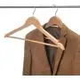 SE7VEN Padded suit hanger Solid wood coat hanger Clothesline prop Clothing store wooden hanger 6 branches-A