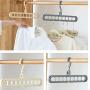 Highway 2pcs Magic Clothes Hanger Organizer,Multifunction Space Saving Hangers,Sturdy Plastic,Standard Hangers,Foldable Storage Coat Hangers (Grey)