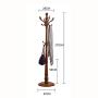 COAT RACK European Oak Floor Household Storage Hangers Assembly Single Pole Clothes Rack (Color : Antique color)