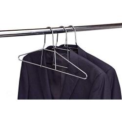 Quality Hangers 30 Extra Heavy Duty Anti Theft Security Metal Coat Hanger Suit Hangers with Polished Chrome, Supports 200LB, Closed Loop Coat Hangers (30)