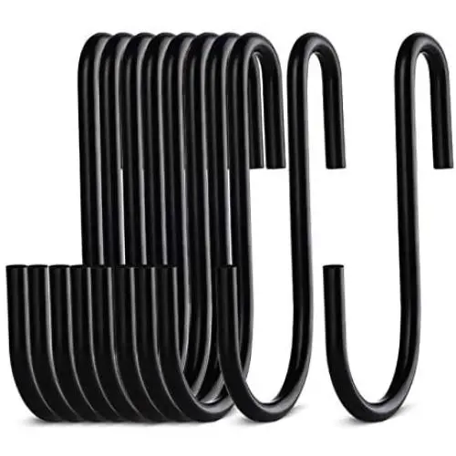Lemonfilter 20 Pack S Shaped Hooks Heavy Duty S Hooks Hanging Hanger Hooks for Kitchen Bedroom and Office (Black) Lemonfilter 20 Pack S Shaped Hooks Heavy Duty S Hooks Hanging Hanger Hooks for Kitchen Bedroom and Office (Black)