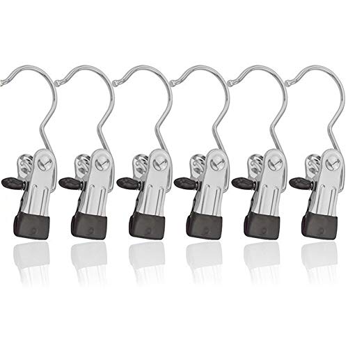 Clothes Pegs - 12pcs Laundry Hook Hold Boot Hanger Stainless Steel Home Clothes Pins Metal Sturdy Clips Travel - Hooks Steel Bamboo Wooden Plastic Pins Clips Hanging Cute Stainless Clothes Hanger