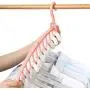 CLFAF Hanger Organizer, Multifunctional Clothes Hangers Plastic Non Slip Magic Hangers 360° Swivel Hooks for Shirts Camisole-White 6-Pack