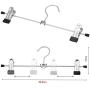 OUNONA Stainless Steel Clothes Drying Hanger with Clips Pants Drying Rack 20pcs