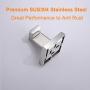 Nolimas Bath Towel Hook SUS 304 Stainless Steel Square Clothes Towel Coat Robe Hook Cabinet Closet Door Sponges Hanger for Bath Kitchen Garage Heavy Duty Wall Mounted, Chrome Polished Finish,2Pack