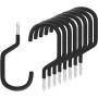 SMARTOLOGY 9 Pack Bike Hanger Storage Hook Rack, Heavy Duty Large Screw in Hooks for Garage Wall and Ceiling Bicycle Storage, Utility Tool Hanger (Black) SMARTOLOGY 9 Pack Bike Hanger Storage Hook Rack, Heavy Duty Large Screw in Hooks for Garage Wall and Ceiling Bicycle Storage, Utility Tool Hanger (Black)