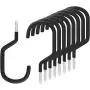 SMARTOLOGY 9 Pack Bike Hanger Storage Hook Rack, Heavy Duty Large Screw in Hooks for Garage Wall and Ceiling Bicycle Storage, Utility Tool Hanger (Black) SMARTOLOGY 9 Pack Bike Hanger Storage Hook Rack, Heavy Duty Large Screw in Hooks for Garage Wall and Ceiling Bicycle Storage, Utility Tool Hanger (Black)