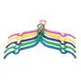 Sundell Portable Folding Clothes Hangers, Plastic Foldable Travel Drying Rack Colorful Lightweight Mini Coat Shirts Sweaters Dress Hangers Hook with Anti-Slip Groove for Travel,10Pcs