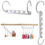 10PC 5 Hole Space Wonder Magic Hanger Clothes Space Saver Wonder Magic Clothes Hanger Hook Velvet Hangers Hangers for Clothes Decoration