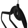 HANGERWORLD 20 Black 18inch Flocked Velvet Non Slip Coat Clothes Garment Hangers Trouser Accessory Bar Multi Hook